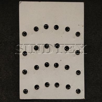 D=7,5мм, пришивні застібки-кнопки для одягу Sindtex 24шт метал колір чорний