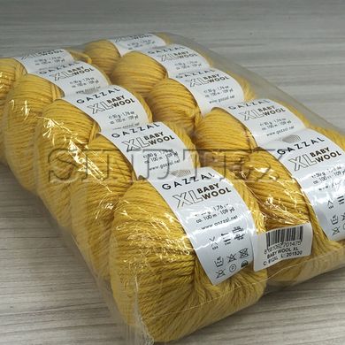 Пряжа Gazzal Baby Wool XL цвет 812 Желтый