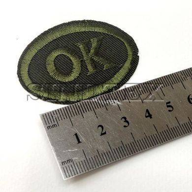 Набір термонаклейок "ОК" великий 3,5х5см, 10од/мікс