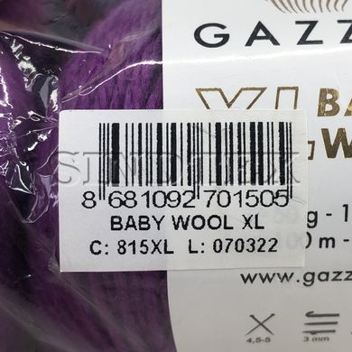 Пряжа Gazzal – Baby Wool XL колір 815 Фуксія