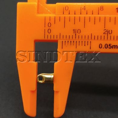 Концевик колпачок с петлей для лески 3,2мм, цвет Лимонное золото - 3гр/уп
