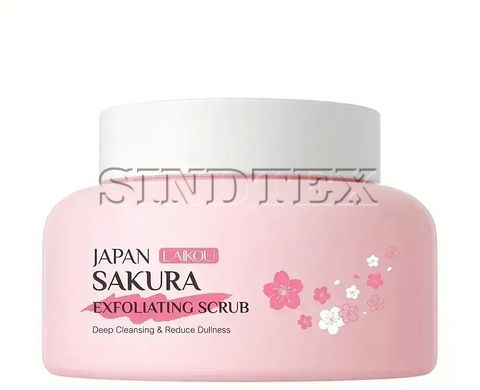 Cкраб для лица с экстрактом Сакуры Laikou Japan Sakura, 100г