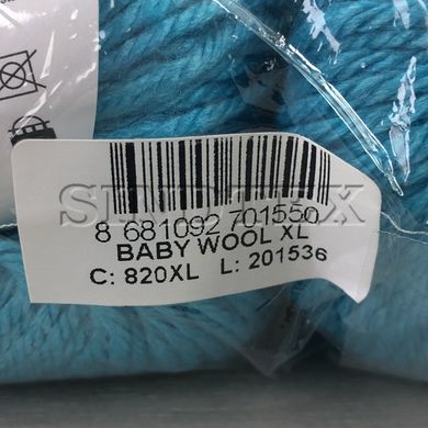 Пряжа Gazzal Baby Wool XL цвет 820 Бирюзовый