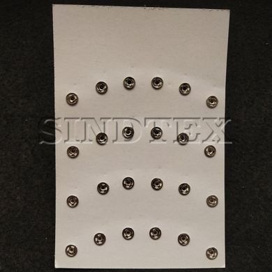 D=8,5мм пришивные застежки-кнопки для одежды Sindtex 24шт металл - никель