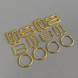 Набір металевої фурнітури для пошиття білизни 10 мм &mdash; золото