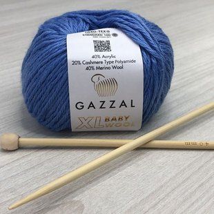 Пряжа Gazzal &ndash; Baby Wool XL колір 813 Блакитний