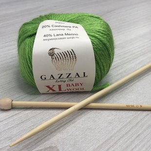 Пряжа Gazzal – Baby Wool XL цвет 821 Салатовый