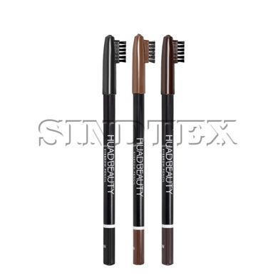 Водостойкий карандаш для бровей Huda beauty 02 темно-коричневый