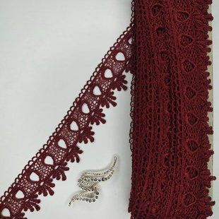 Мереживо макраме Sindtex 5см (20м) Колір - Бордовий (01-Y10495-2)