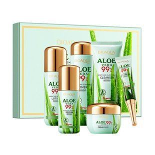 Подарунковий набір косметики для обличчя 6в1 BIOAQUA Aloe Vera