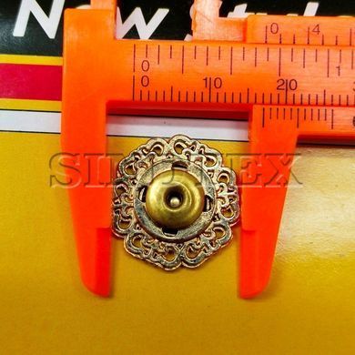 D=18 мм пришивні кнопки металеві, декоративні для шиття одягу золото