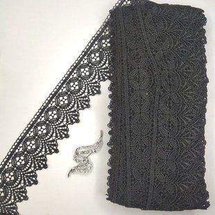 Мереживо макраме Sindtex 6CM (20 м) Колір - Чорний (28-Y10494-10)