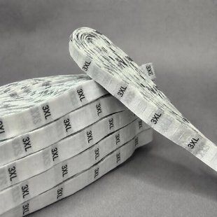 Жаккардовые размерники для одежды 1,2 см (моток 500 шт) - 3XL белый