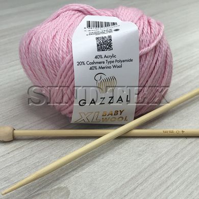 Пряжа Gazzal Baby Wool XL цвет 836 Розовый