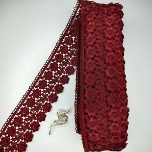 Мереживо макраме Sindtex 7.5 см (20 м) Колір - Бордовий (25-F1375E1-2)