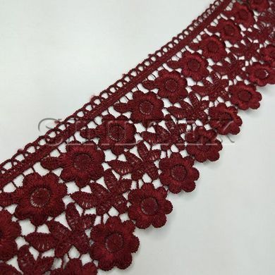Кружево макраме Sindtex 7,5см (20м) Цвет - Бордовый (25-F1375E1-2)