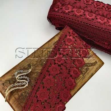 Кружево макраме Sindtex 7,5см (20м) Цвет - Бордовый (25-F1375E1-2)