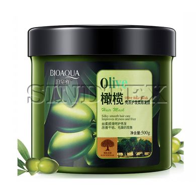 Маска для волос с оливковым маслом Bioaqua Olive Hair Mask, 500г