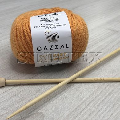 Пряжа Gazzal Baby Wool XL цвет 837 Оранжевый