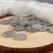 10 шт - Пуговицы рубашечные &Oslash;-15 мм - серая с серебром Classic