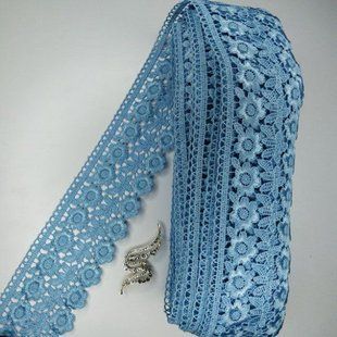 Мереживо макраме 7,5 см (20 м) Колір синій (25-F1375E1-3)