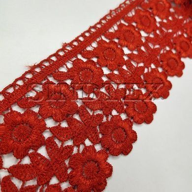 Мереживо макраме Sindtex 7,5 см (20 м) Колір червоний (25-F1375E1-5)