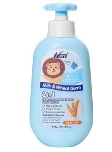 Дитячий лосьйон для тіла 2в1 з молоком і пшеницею Nary Milk&Wheat Germ, 500мл