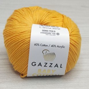 Пряжа Gazzal Baby Cotton цвет 3416 Оранжевый