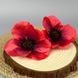 Искусственный цветок Мак 7 см - коралловый